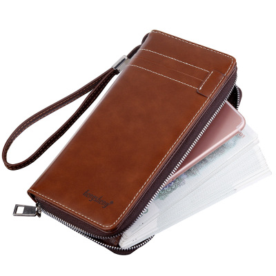 Bag for men wallet men wallet have more cash than can be accounted for zipper Europe and America Wallet High-capacity Wallet Mobile phone bag