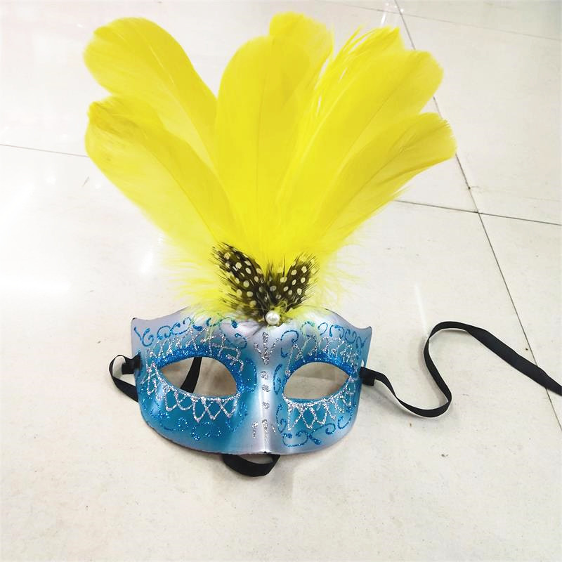 厂家批发 万圣节 羽毛面具 多款任你选 舞台演出配饰详情图3