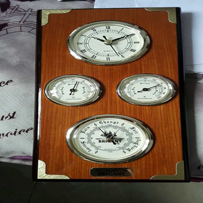 高级气象站温度计湿度计气压计时间表礼品饰品四合一多4和1功能