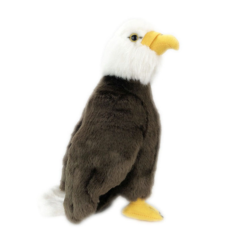 Simulation animal bald eagle plush toy bird series plush toy children's play doll ornament doll