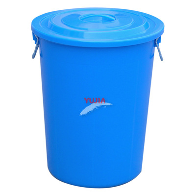 塑料加厚特大号水桶带盖塑料胶工业家用商用垃圾储水桶 蓝色200升