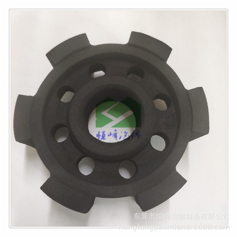 来图成型eva泡沫套环 圆形齿轮38度黑色 eva异形雕刻厂家