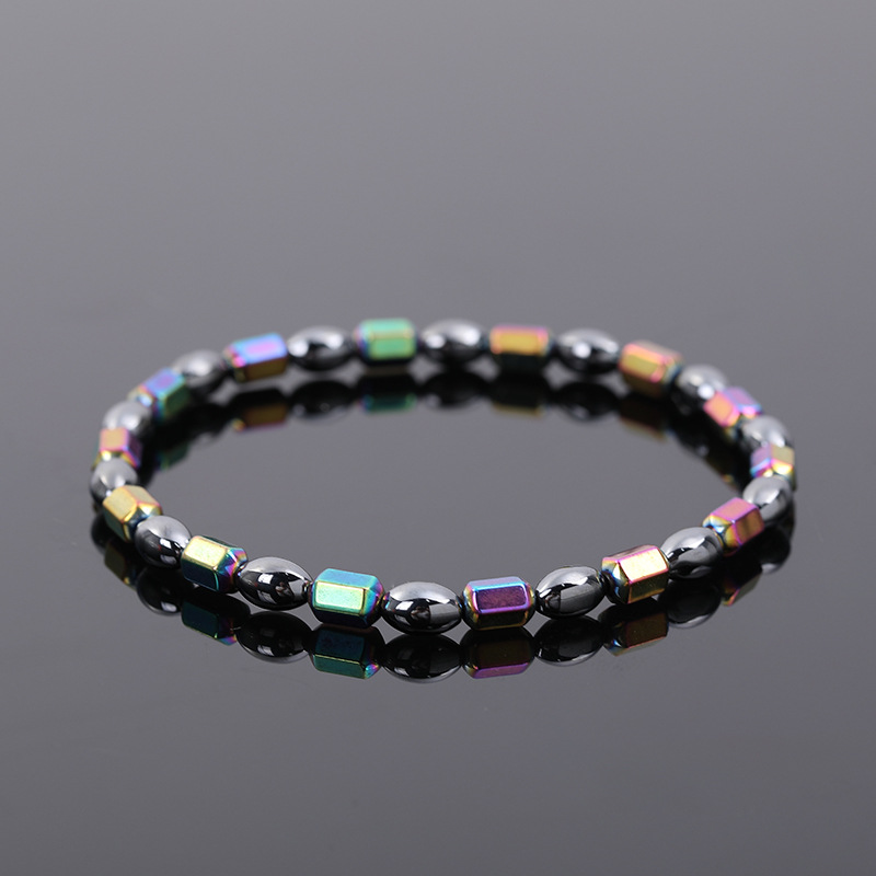 Fashion Oval Ab Color Haematite Beaded Women's Anklet display picture 1