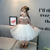 Autumn knitted dress, girl's skirt for princess, clothing, children's clothing, Korean style