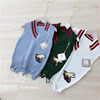 Kids Girls 110-150 Sleeveless Vest vest Embroidery sweater 2019 Autumn new pattern Boy Big boy Sweater