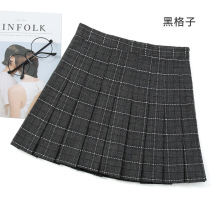 百褶裙 格子短裙夏高腰显瘦学生短款百搭a字半身裙女防走光裙子夏