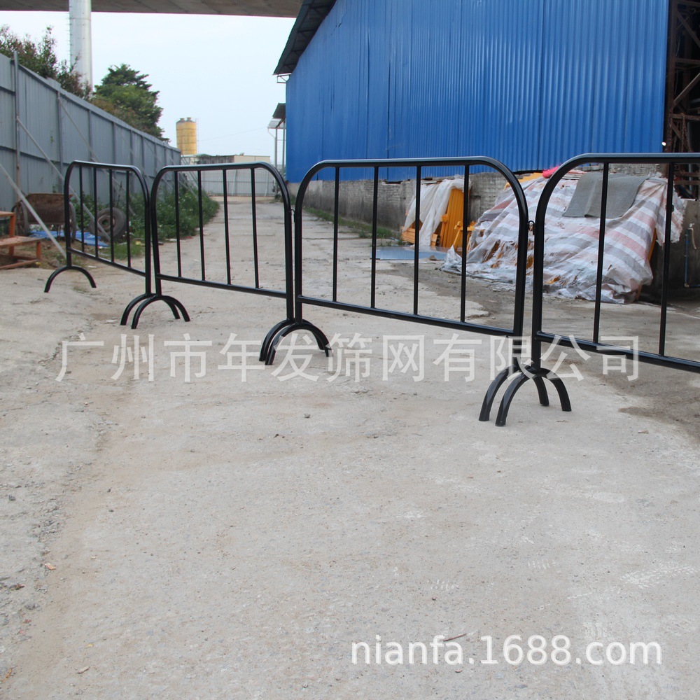 佛山厂家定制批发不锈钢铁马护栏 1米高黄黑色铁马  市政施工护栏