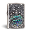 Organic classic stone inlay, silver bronze pocket watch