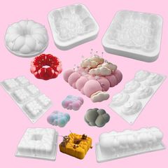 6連祥雲氣泡慕斯蛋糕模 魔球泡泡法式甜品模 diy烘焙硅膠模具代發