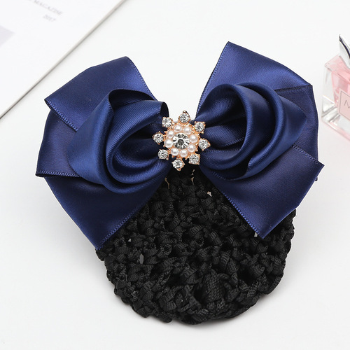 Nurse head flower professional hair net, bank front desk nurse butterfly bow hair net accessories