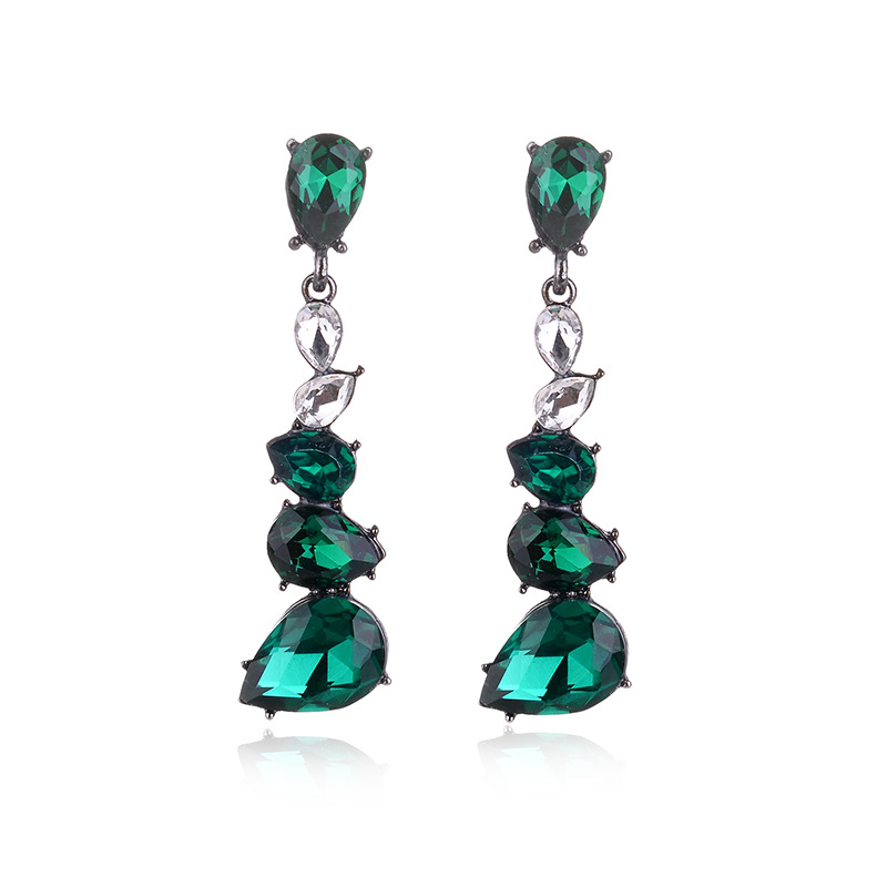 7g Weight Rhinestones Inlay Material Drop Earrings Classification 1 Pair Quantity Daily Occasion Alloy Material Geometric Pattern Women'S Gender Plating Design Retro Style 1 Pair Retro Geometric Alloy Plating Rhinestones Women's Drop Earrings 50