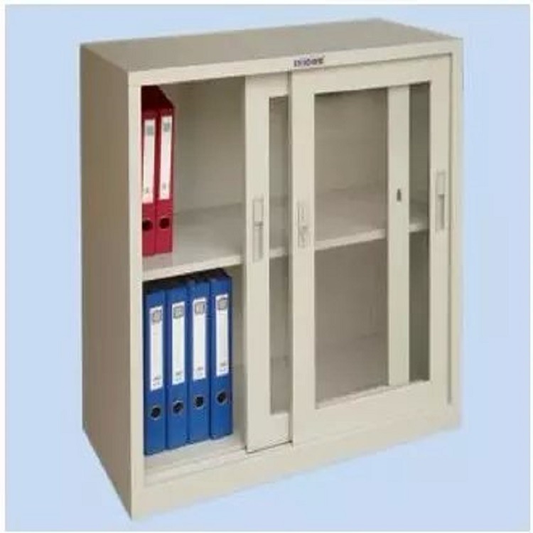 厂家钢柜加厚双开门柜储物储存柜 前台资料柜 文件玻璃柜深圳包送