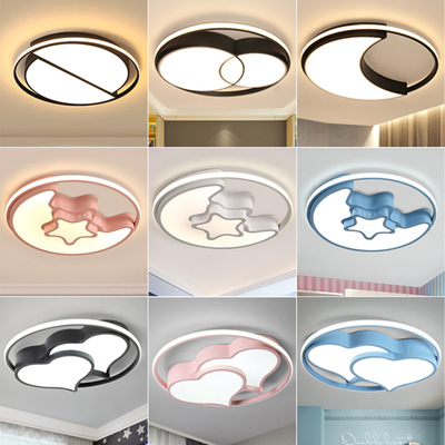 led吸頂燈北歐客廳燈餐廳燈臥室燈書房燈輕薄白色燈吸頂燈黑色