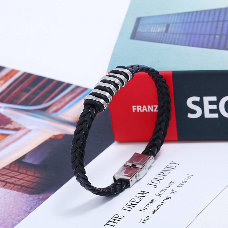 Factory direct titanium steel stainless steel silicone bracelet