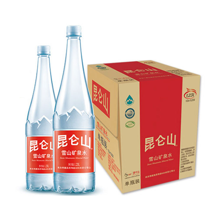 昆仑山矿泉水 雪山水1.23L/瓶 整箱12瓶 母婴用水|ru