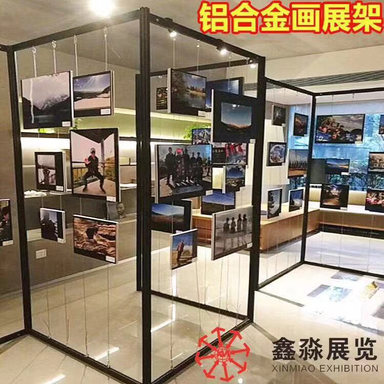 校园移动书画展板铝合金户外美术字画摄影作品展览八棱柱生产厂家