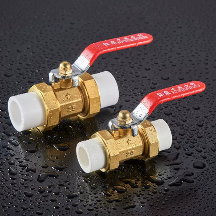 PPR живой медный шаровой кран Yuhuan Завод прямой ручной латунный клапан переключатель DN20 Трубопроводный клапан в наличии