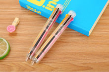 8合一多色圓珠筆 透明桿8色筆 八色塑料筆 可轉印花熱轉印多色筆