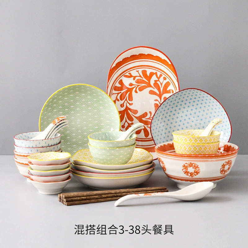 Set for home use, Japanese creative ceramic tableware, palette, simple and elegant design, Aliexpress