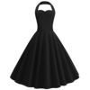 New women’s dress with neck and solid color swing