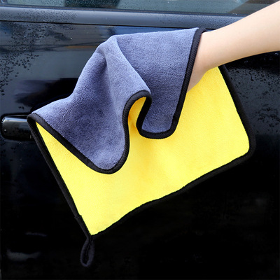 Coral Cleaning towel Car Wash towel fibre Dishcloth thickening water uptake Double color Two-sided automobile towel customized logo