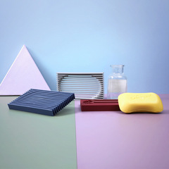 Creative good stuff soft glue soap dish drain bathroom countertop punch-free soap holder household soap rack