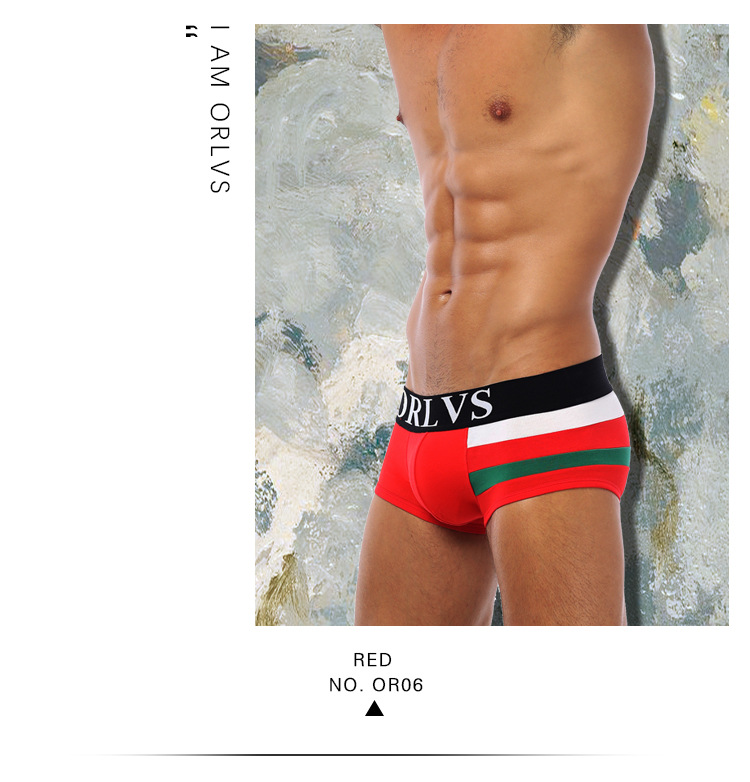 ORLVS foreign trade underwear cotton men comfortable breathable buttocks four-corner pants men's factory supply OR06 12 undefined