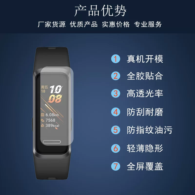 Huawei, браслет, гидрогелевый, защитная маска для лица, 4 шт.