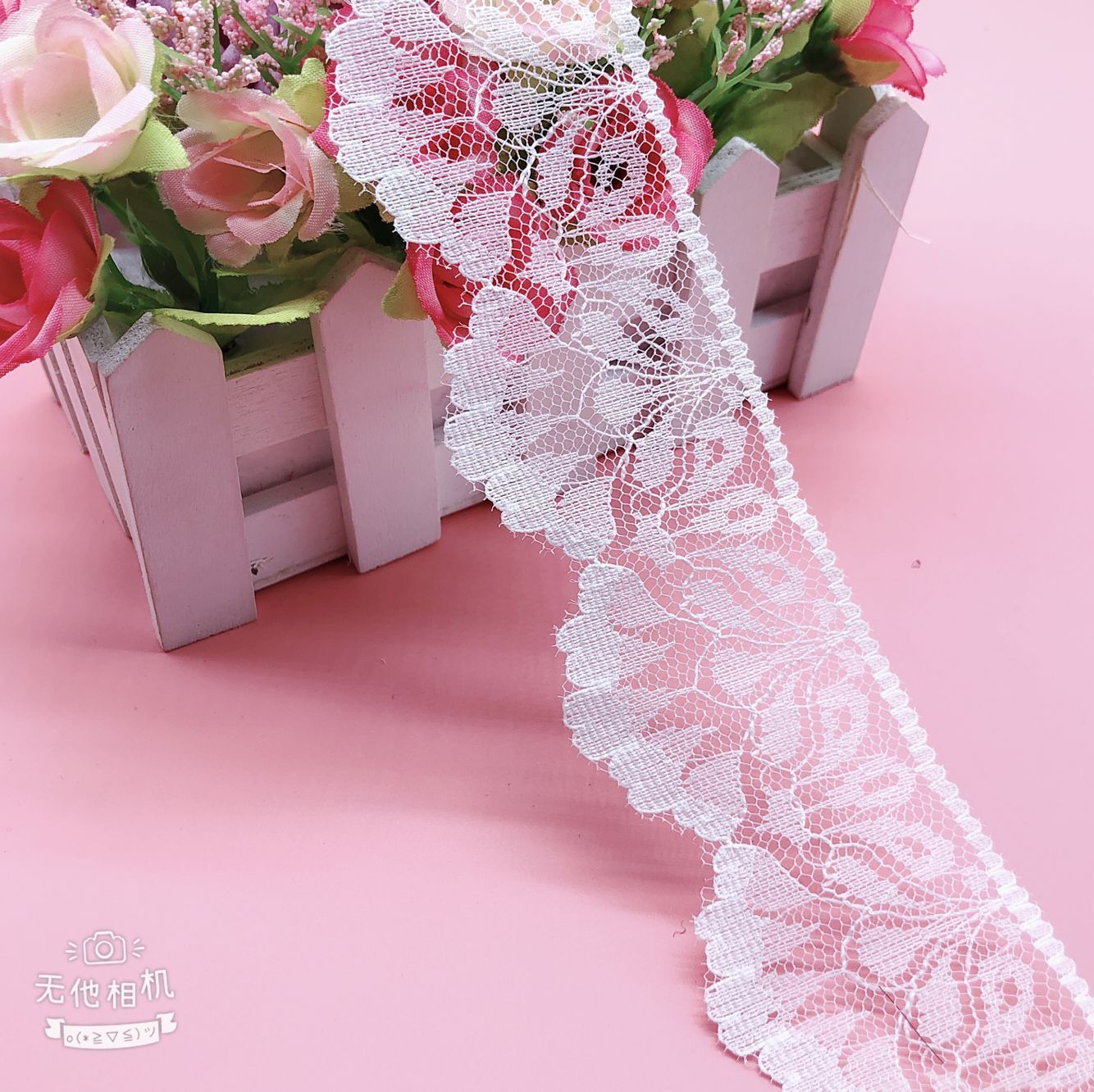 义乌厂家直销尼龙蕾丝花边4.8cm鞋帽箱包婚纱装饰围巾DIY服装辅料