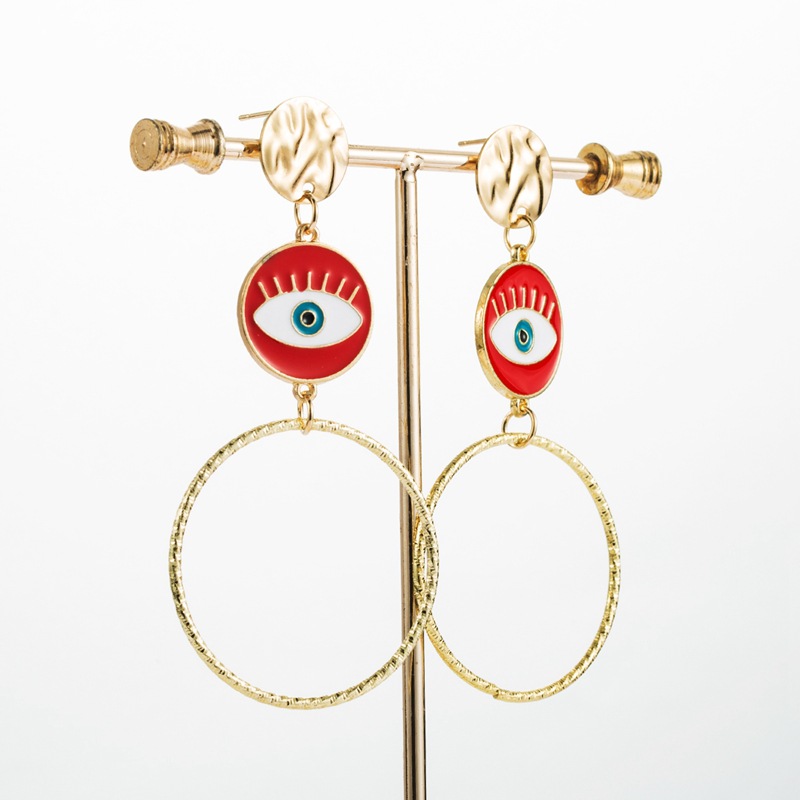 Earrings New Devil's Eye Earrings Circle Women Earrings display picture 2