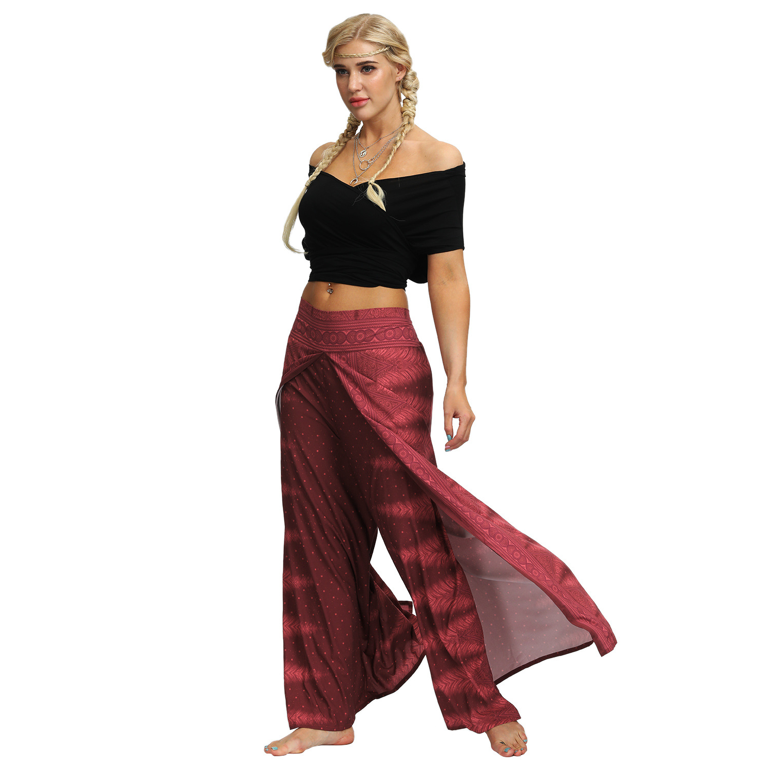 printing high-waist wide-leg pants Nihaostyle Clothing Wholesale NSMDF67661