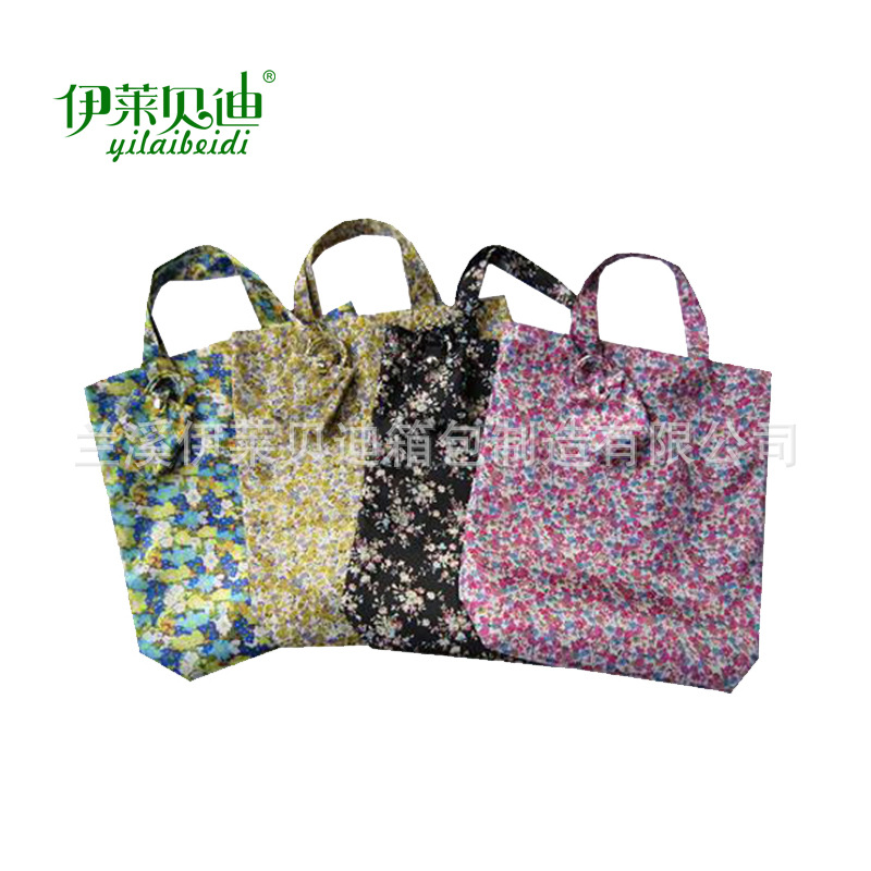 批发涤纶印花折叠袋 促销印花束口收纳袋 折叠购物袋厂家定做logo