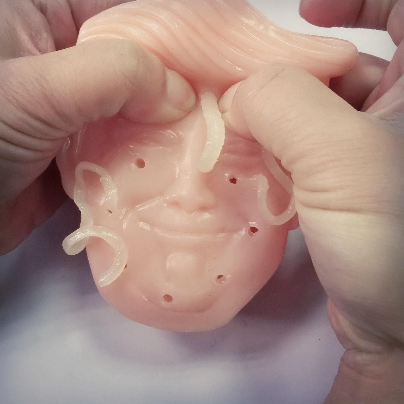 跨境创意挤痘痘发泄解压玩具SPOT POPPER整蛊新奇特玩具脸谱