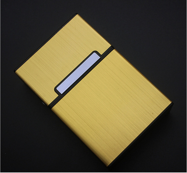 (Wholesale), men's creative matte plastic cigarette case, metallic color, Korean style, aluminum alloy, 20 pieces 8