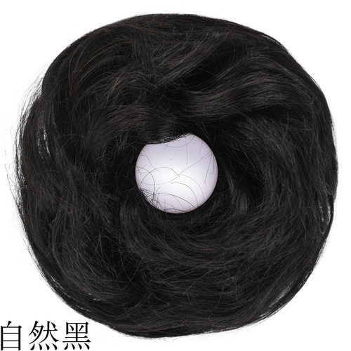 Human hair braid hair loop, real hair hair loop, fluffy curly hair loop, hair accessory, real hair head accessory, hair flower, real hair hair loop