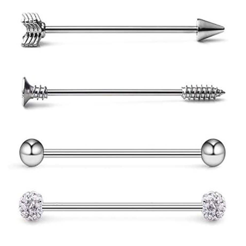 Pointed titanium steel lip stud product view