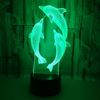 Foreign trade e -commerce new dolphin 3D light festival gift colorful remote control light 3D lamp stereo 3D visual light