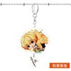 Manchu Ghost Destroyer Blade Keychain Anime Two -dimensional Fukuoka Yinyong Stove Carbon Rich Student Bag Pendant