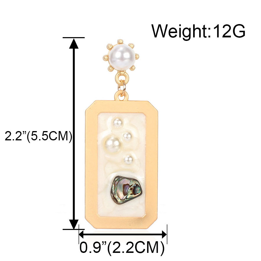 Europäische Und Amerikanische Einfache Ohrringe, Atmos Phä Rische Geometrische Legierung, Perlen Ohrringe, Ohrringe, Earrings F3750 display picture 1