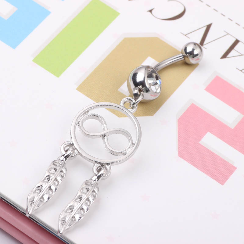 Lucky 8-Character Dreamer Pendant Navel Ring Nail Ring Earring Body Jewelry 2021 Fall detail image 8