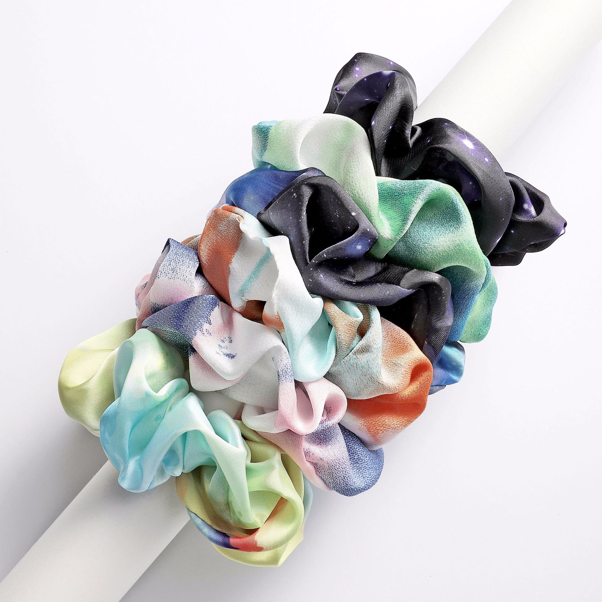 Elastic Fashion Gradient Color Hair Scrunchies display picture 2