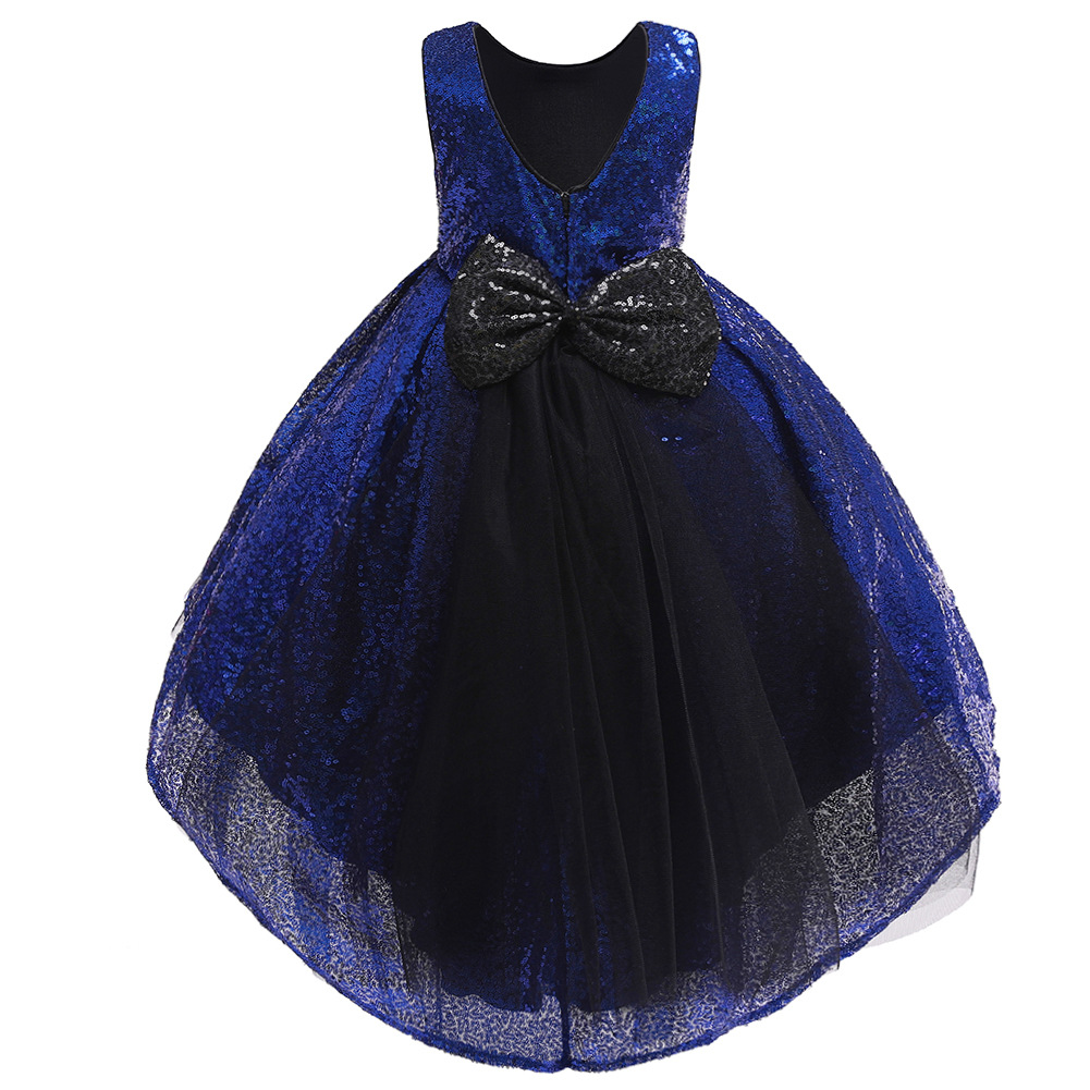 Populaire Filles Paillettes Robe Enfants De Fuite Parapluie Princesse Robe Filles De Mariage Robe De Fleur Enfants display picture 11