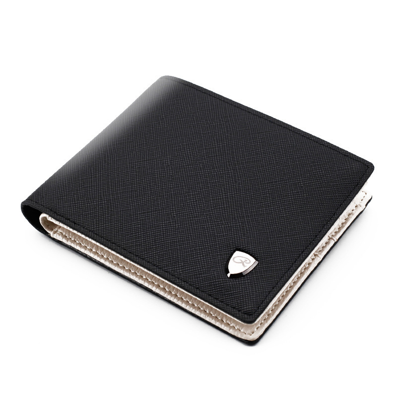 Cross-border E-Commerce Men's Short wallet Saffiano Korean Style Small wallet Multi-card Inner wallet Zipper wallet