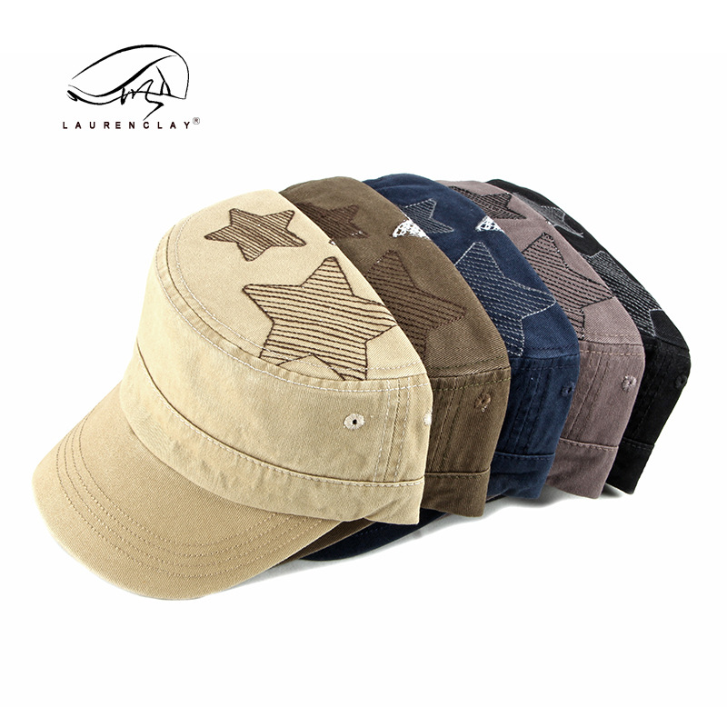 Sombrero de algodón estilo coreano al por mayor sombrero de copa plana para hombre Four Seasons gorra de pico universal para mujer sombrilla de protección solar casual sombrero militar