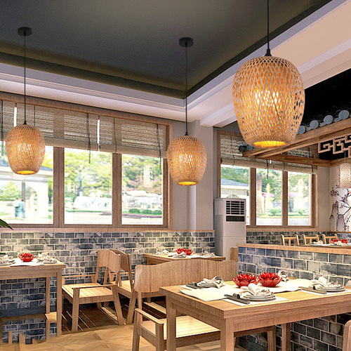 Personalized and creative Chinese-style bamboo chandeliers for hotels, teahouses, B&Bs, restaurants, hotpot restaurants, Japanese-style bamboo lanterns and chandeliers