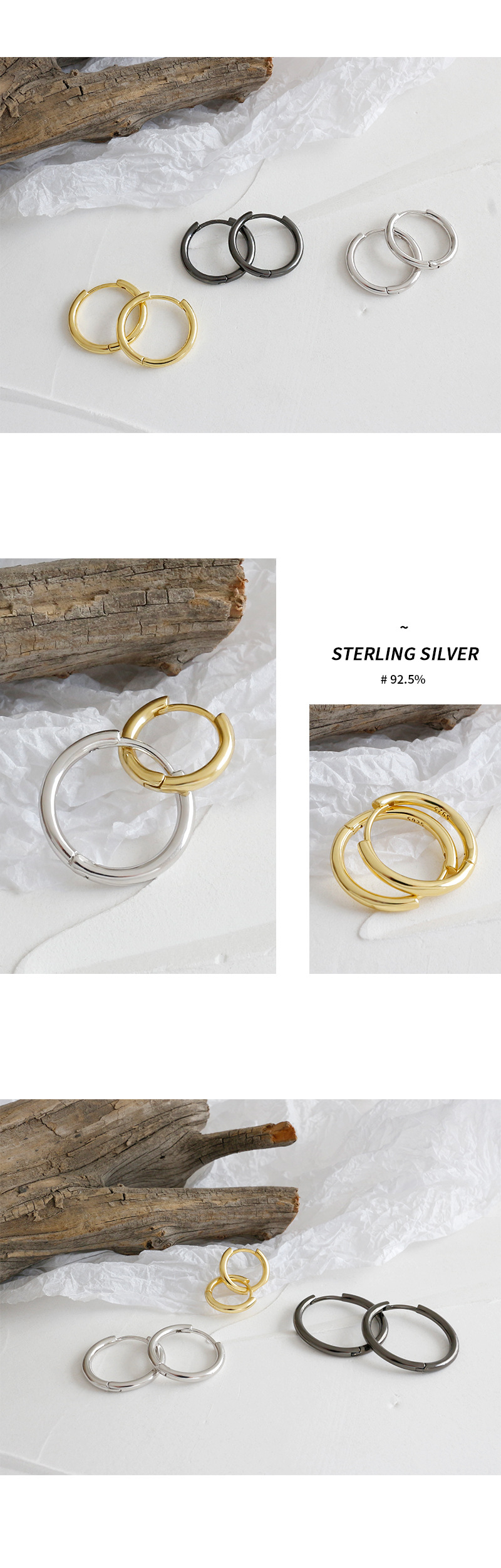 Korean Style Geometric Ring Earrings display picture 3