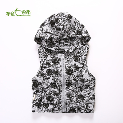 童装儿童马甲春秋宝宝外穿背心纯棉韩版男童女童拉链开衫一件代发|ms