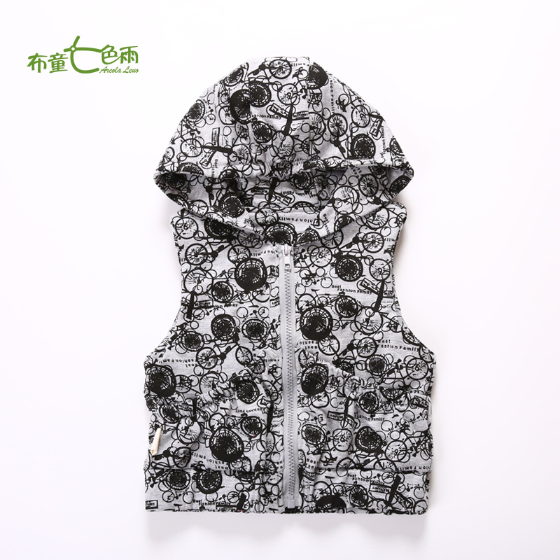 童装儿童马甲春秋宝宝外穿背心纯棉韩版男童女童拉链开衫一件代发|ms