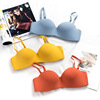 Cotton non-slip summer thin underwear, glossy push up bra, Japanese wireless bra