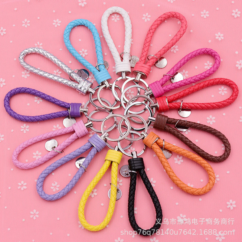 Braided bv Leather Rope Color Wrist Rope Mobile Phone Bag Bag Hanging Keychain Pendant DIY Jewelry Accessories Braided bv Leather Rope Color Wrist Rope Mobile Phone Bag Bag Hanging Keychain Pendant DIY Jewelry Accessories